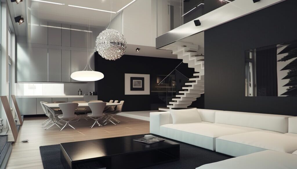 living-room-with-white-couch-black-rug